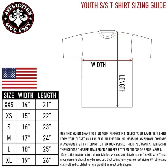 AFFLICTION ROYALE CONNECT Boy’s T-shirt -Youth Tee - Picture 4 of 9